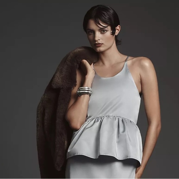 NWT! Anthropologie Let Me Be Shine Halter Babydoll Tank - Size Small 💎🟤 - Picture 8 of 9